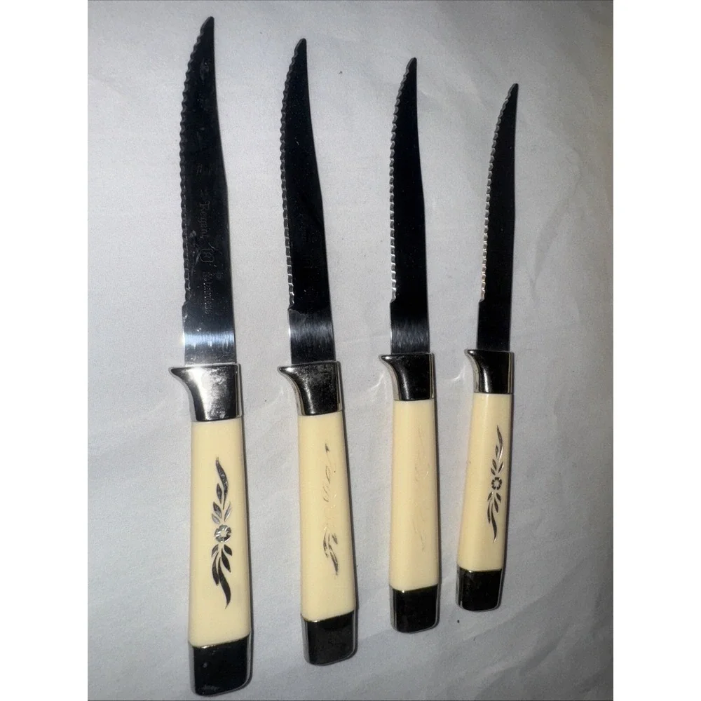 VTG REGENT SHEFFIELD Steak knives‎ Set of 4 Stainless Steel England